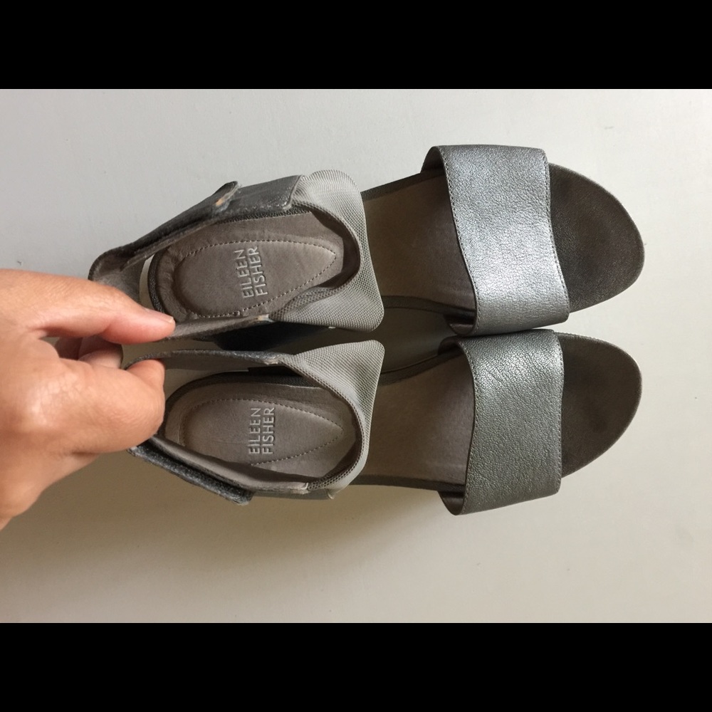 Eileen Fisher sports platform sandals size 8 - Picture 3 of 6
